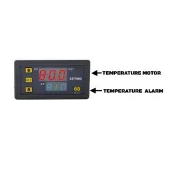 Programmable temperature outboard motor alarm